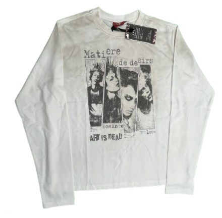 “Art is Dead” Distressed Long Sleeve