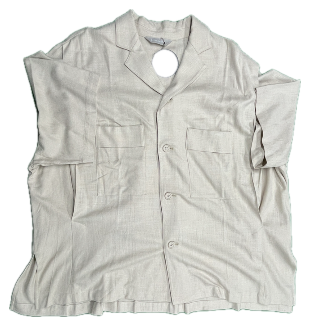 Baggy Short Sleeve Viscose(Silk-like) Shirts