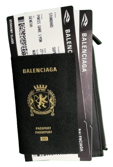 Balenciaga Leather Passport Wallet (2024SS version)
