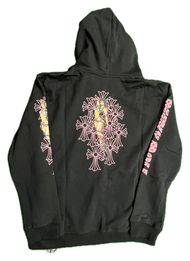 Chrome Hearts Pink Girl Hoodie