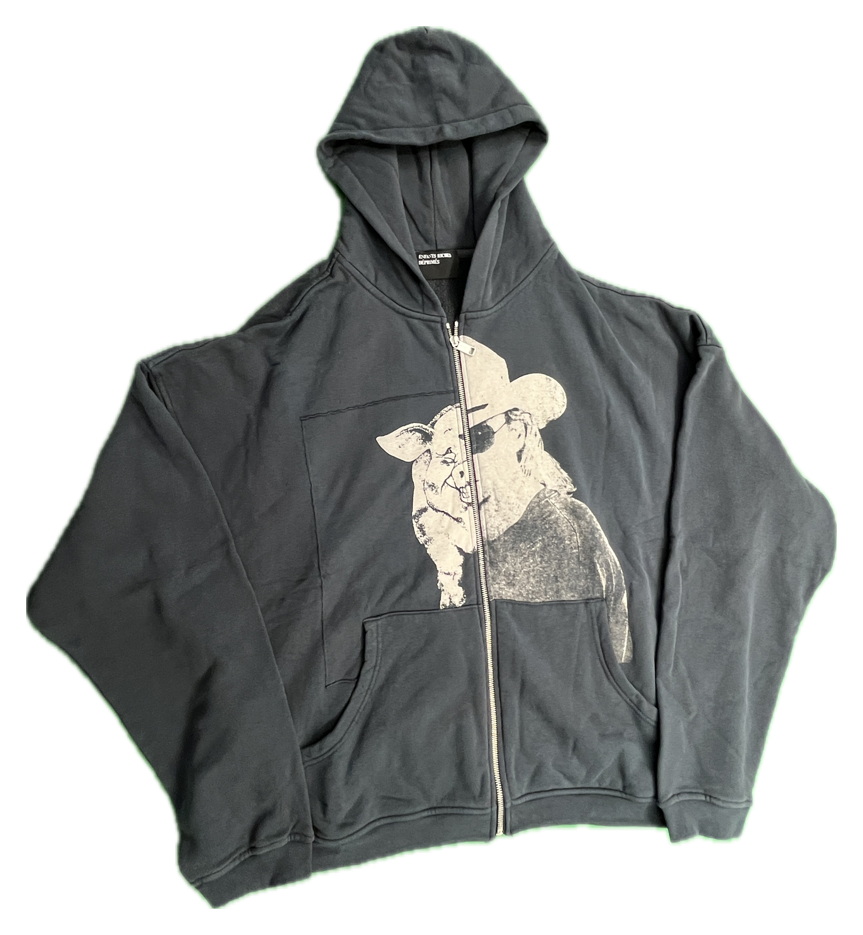 ERD Split ZipUp Pig Hoodie