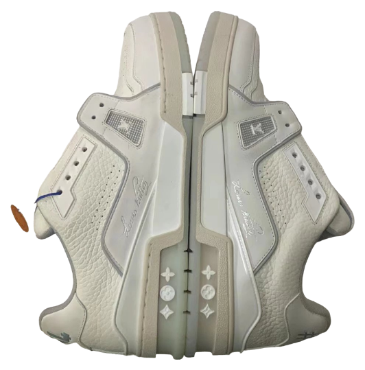 LV Skate Trainers White Cement