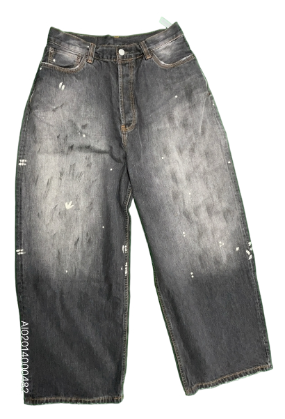 MVT 2023m Super Baggy Paint Splatter Grey Jeans